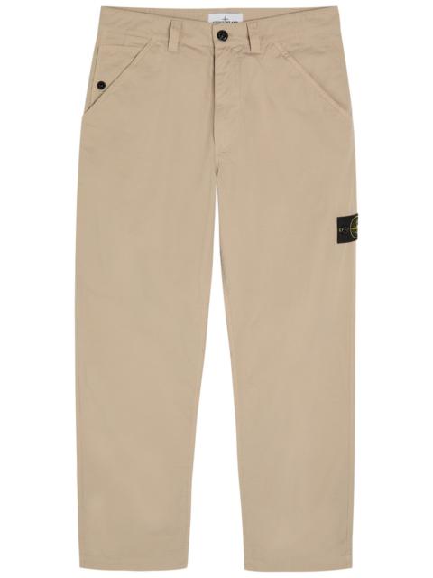 Stone Island Cotton Ripstop Straight-leg Cotton Trousers