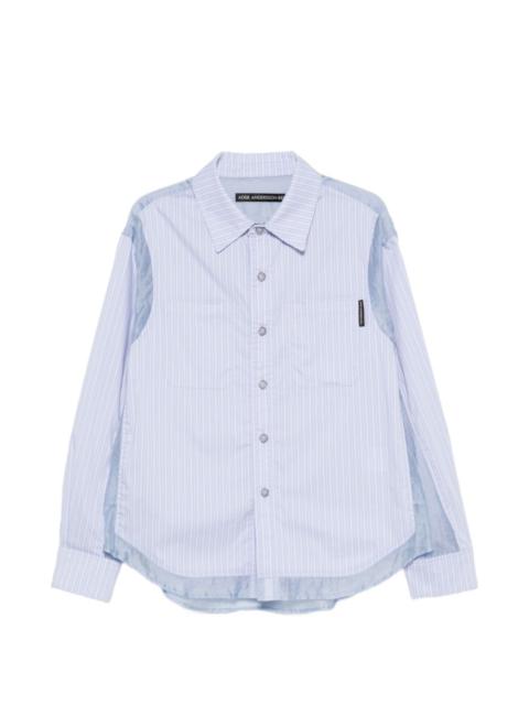 striped panelled shirt