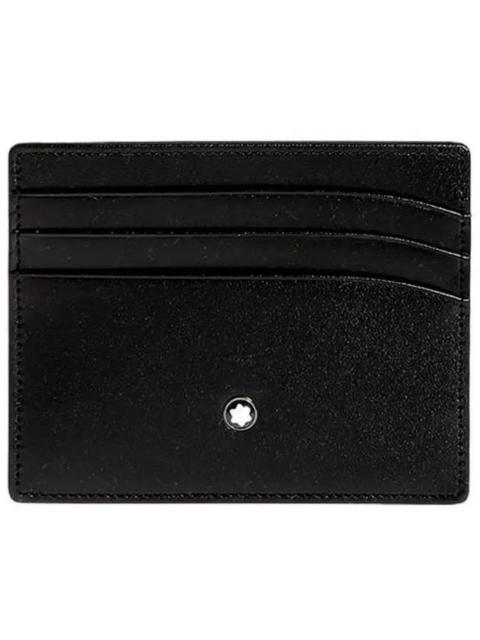 Logo Leather Card Wallet Black