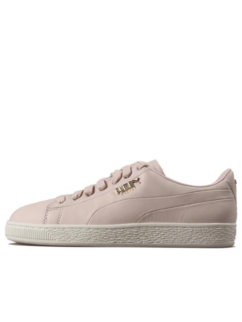 (WMNS) PUMA Basket Premium Logo 'Silver Peony Puma Team Gold' 369952-01