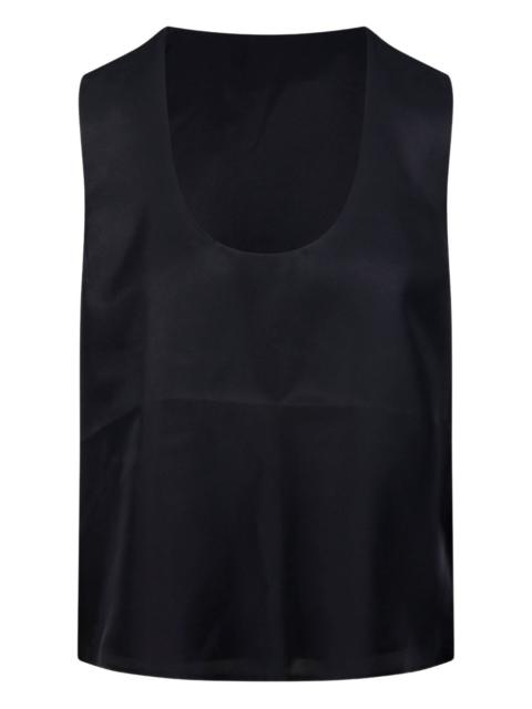 satin sleeveless top