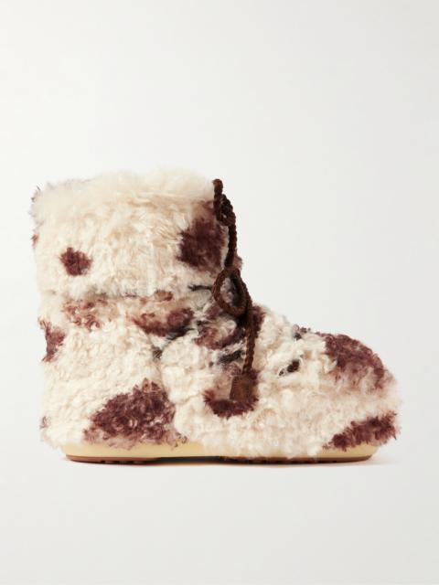 Icon Low Cow-print Fleece Moon Boots