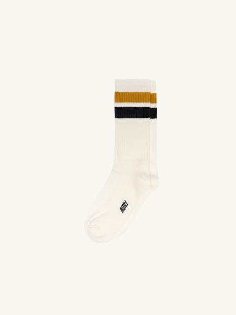 UNISEX STRIPED JACQUARD LOGO SOCKS