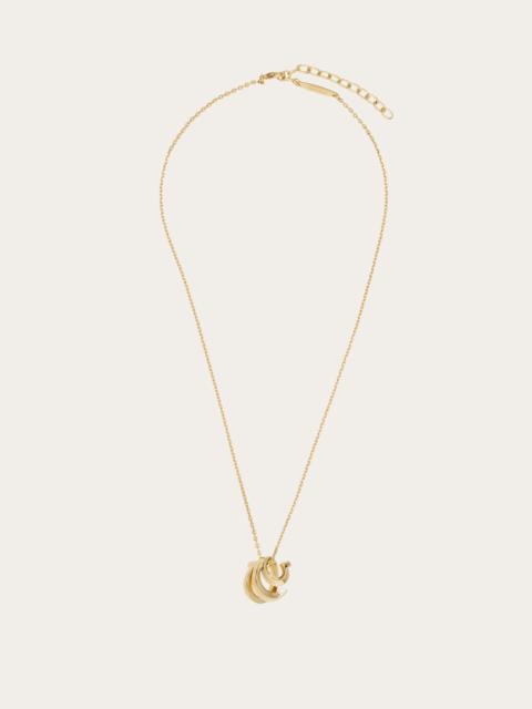 Triple Gancini pendant necklace