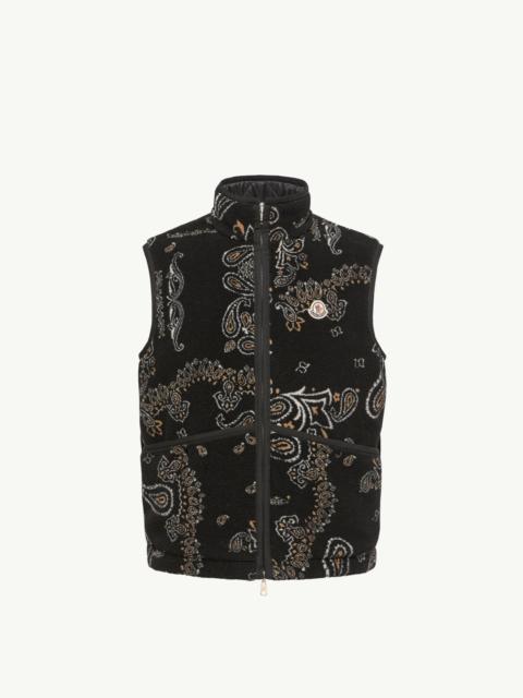 Reversible Paisley Print Padded Teddy Vest