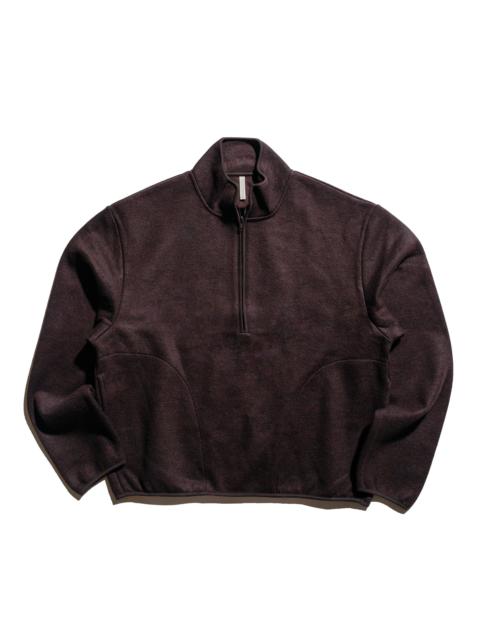 Wool Half Zip Brown