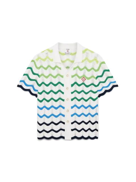 Wave Short Sleeve Knitted Shirt