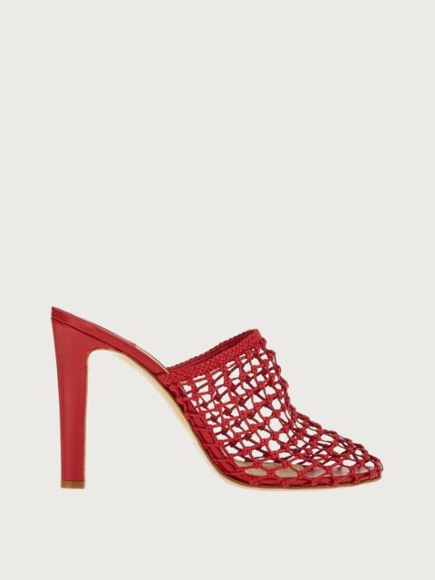 WOVEN HIGH HEEL MULE