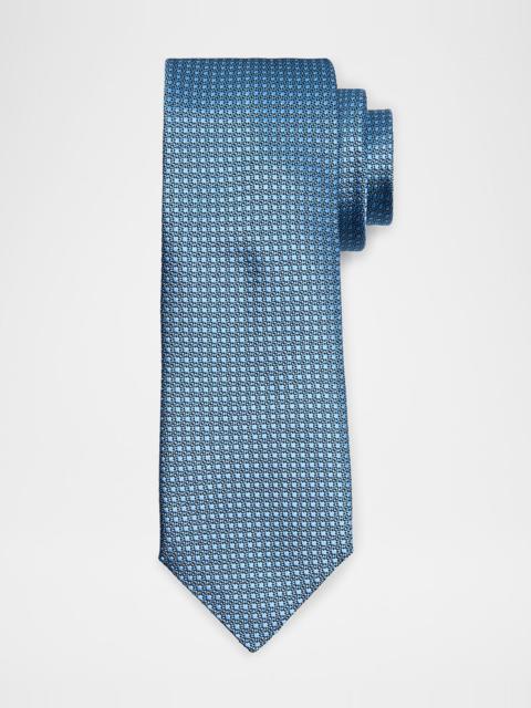 Men's Textured Dot Silk Tie