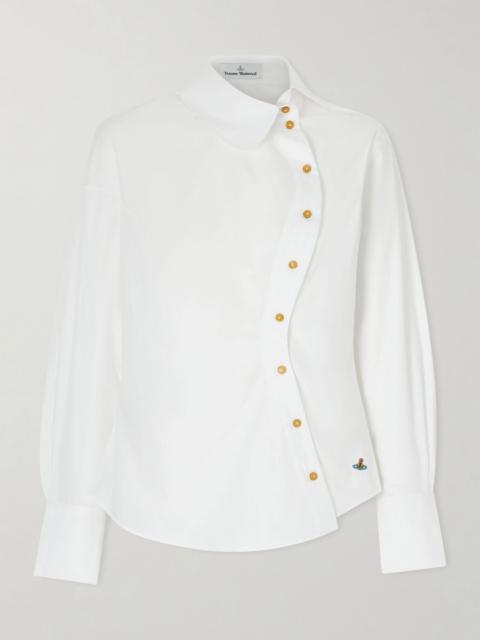 Bella Embroidered Cotton-poplin Shirt