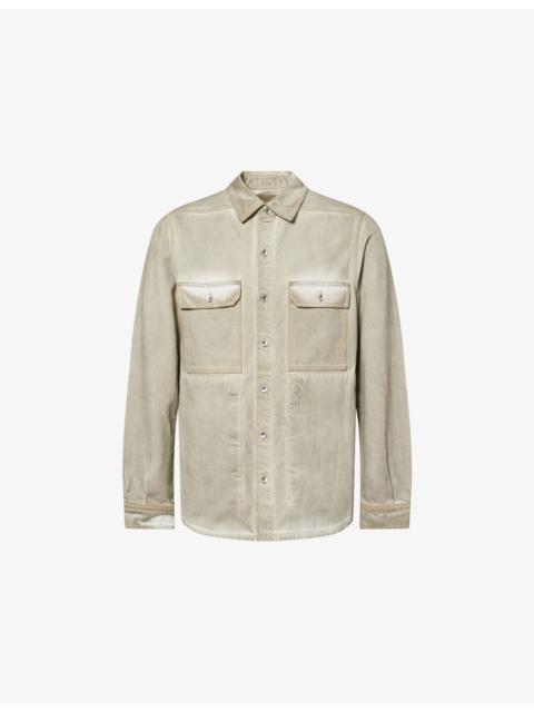 Oversized Washed-Denim Overshirt