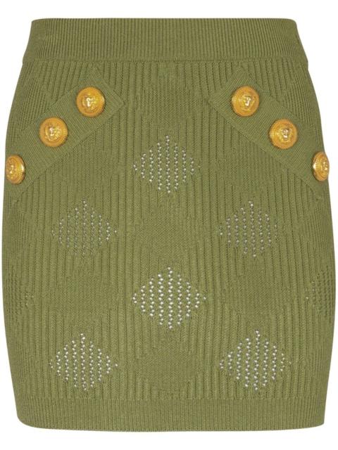 check-pattern mini skirt