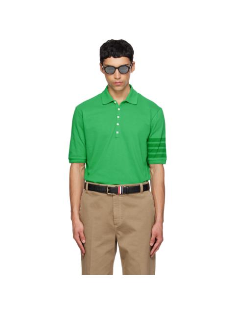 Green Garment Overdyed Jersey 4-Bar Polo