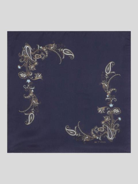 PRINTED SILK POCKET SQUARE