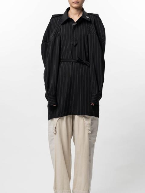 Vest Combined Stripe Shirt Dress