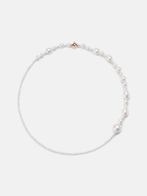 Amis Peggy 14kt gold necklace with freshwater pearls