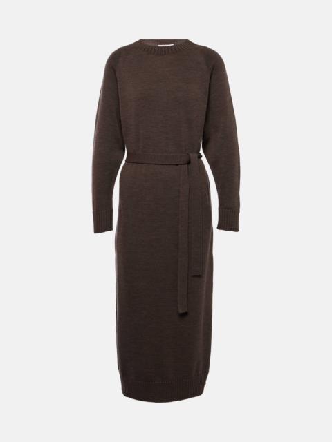 Virgin wool midi dress