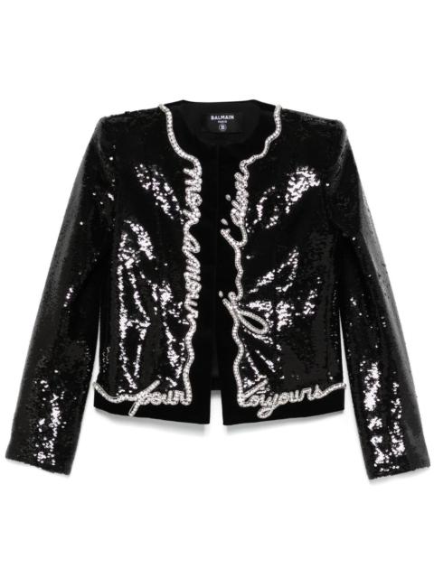 Love Letter-print jacket
