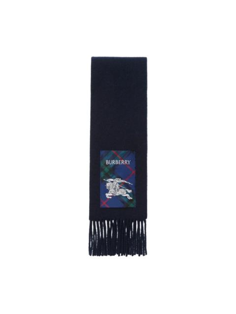 check-label fringed scarf