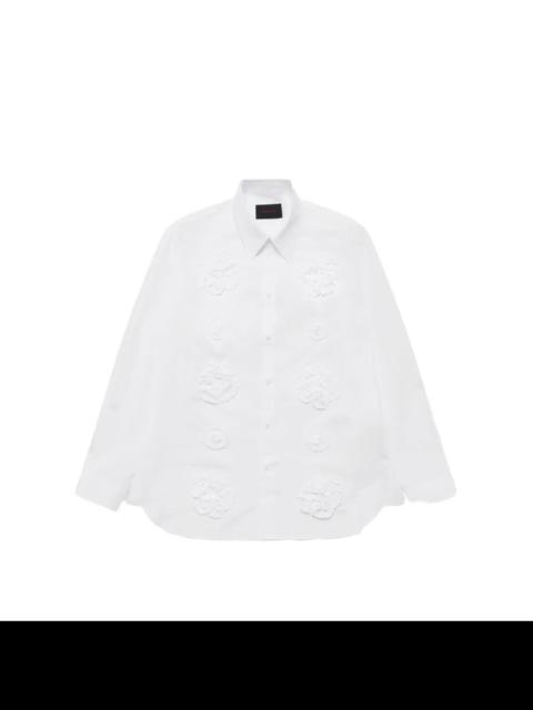 FRILL FLOWER EASY SHIRT - WHITE