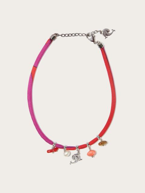 MARMO PRINT CHOKER WITH PENDANTS