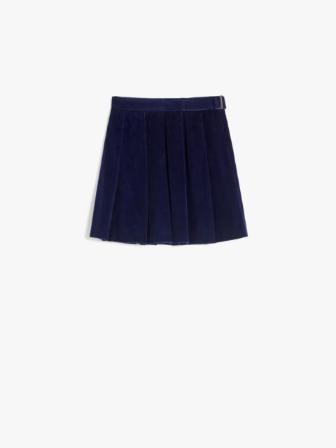 ZUCCA Pleated velvet mini skirt