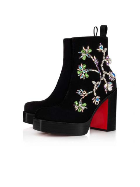 Christian Louboutin Stage Boot Fleur BLACK/CRYSTAL | REVERSIBLE