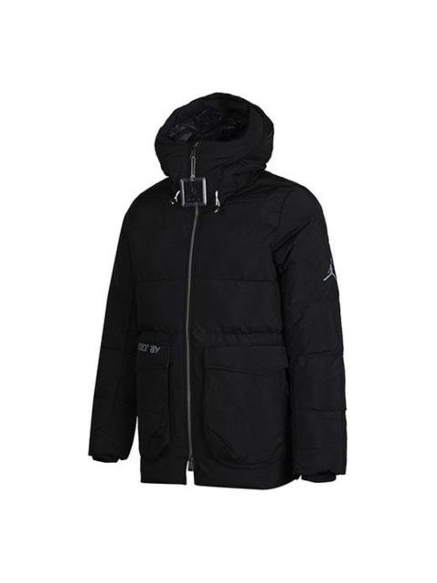 Air Jordan Casual Sports hooded Stay Warm Down Jacket Black CK6662-010