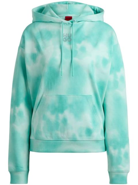 tie-dye cotton terry hoodie