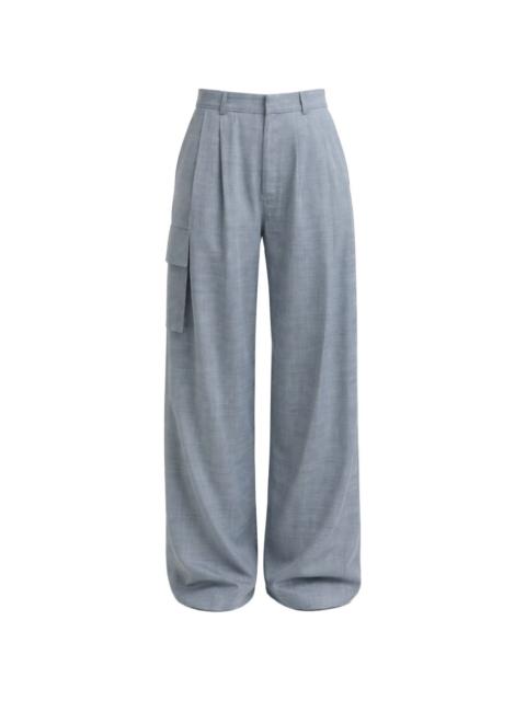 pleated wool trousers