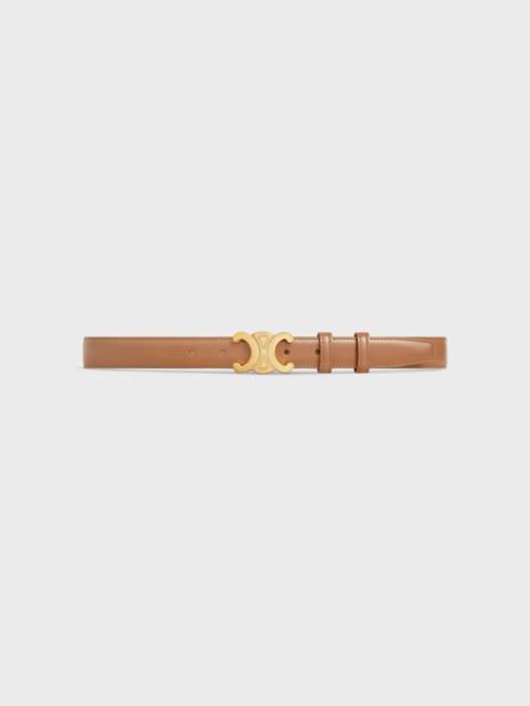 CEL 25mm Triomphe Belt in Taurillon Brown Embossed Leather 176290
