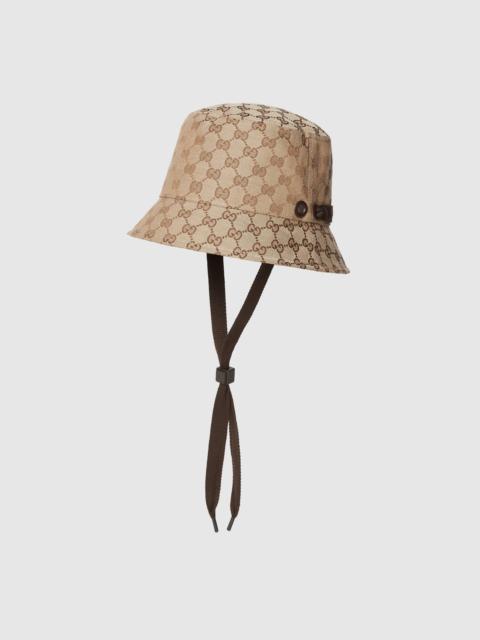 GG canvas bucket hat with tie