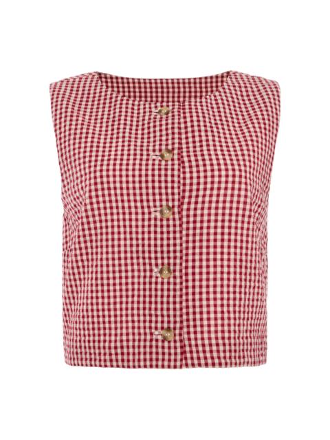 Rio Cropped Cotton Vest red