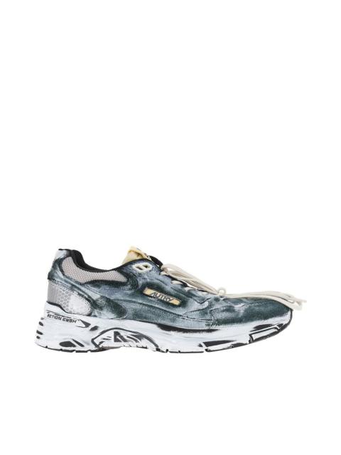 'HYPERWAY' SUEDE LEATHER AND MESH SNEAKERS