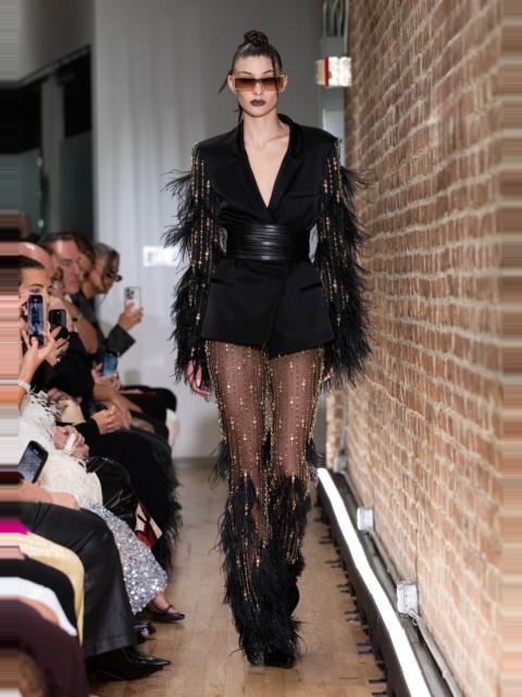 Deco Stripe Embroidery Flare Pant