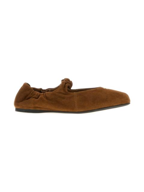 Biscuit Suede Ballerinas