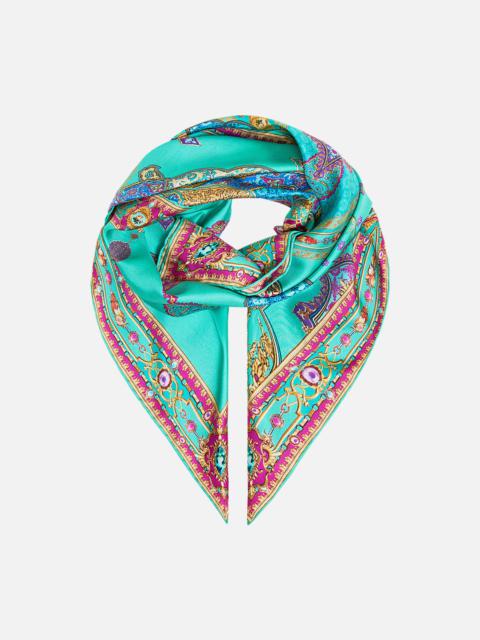 PRINTED SILK TWILL SQUARE SCARF THE CONCUBINES CORRIDOR