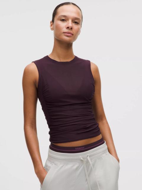 Mesh Ruched Tank Top