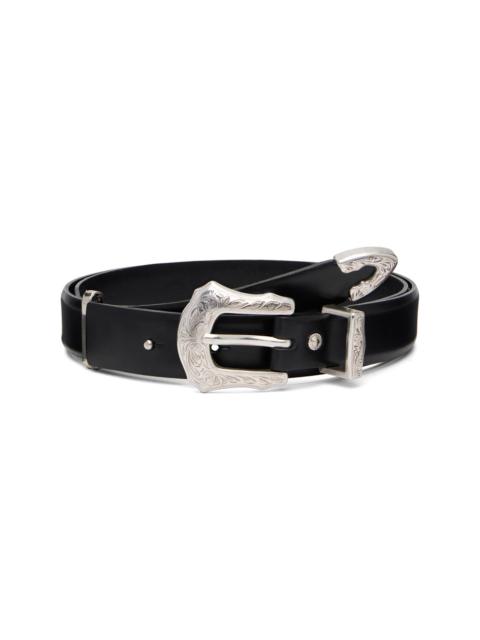 Black Metal Buckle Belt