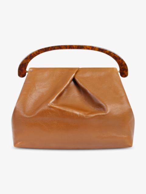 MEDIUM RESIN HANDLE BAG | TAN