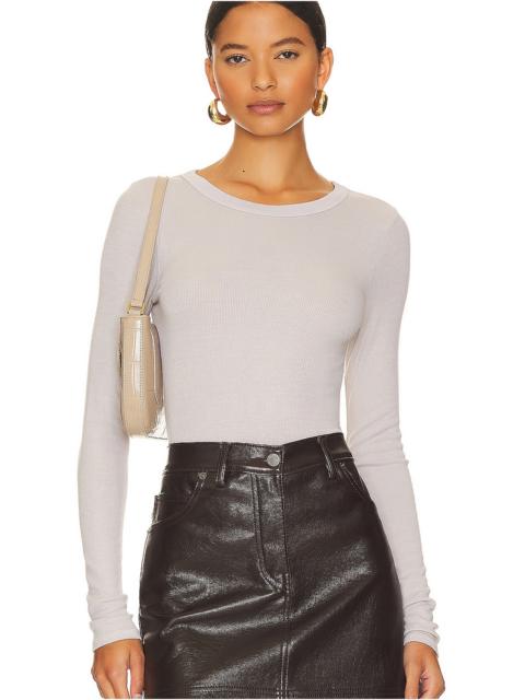 Silk Knit Long Sleeve Tuck Top