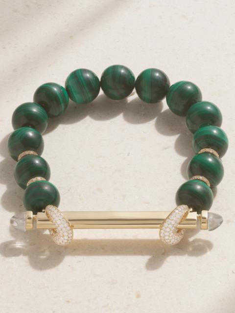 Jumbo Chakra 18-karat Gold Multi-stone Bracelet