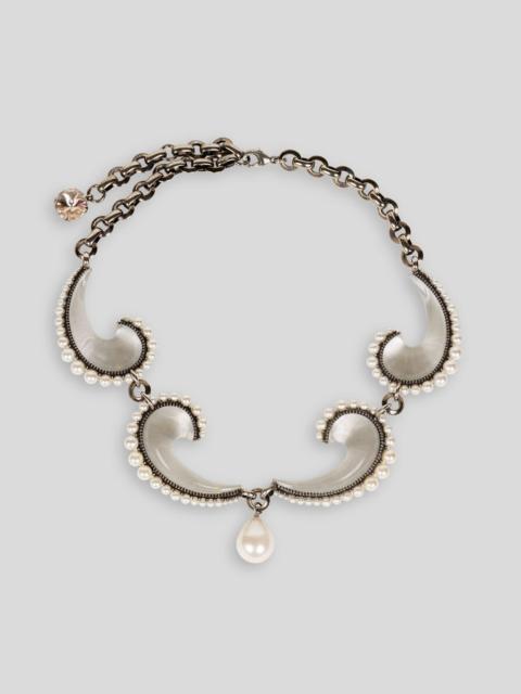 PAISLEY NECKLACE WITH PEARLS