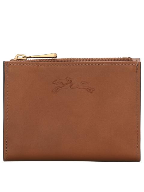 Épure Compact wallet Cognac - Leather