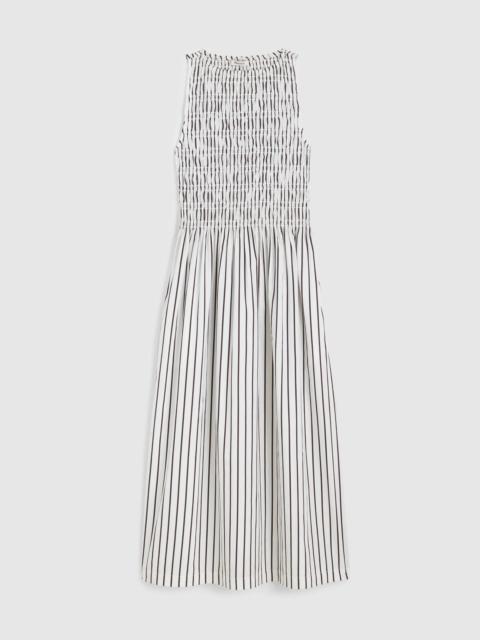 Boatneck Smocked Midi Dress