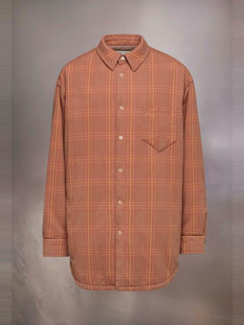 Check cotton oversized shirt