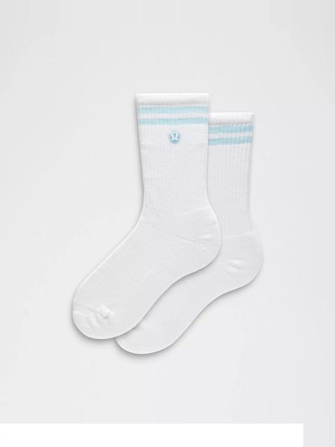 Unisex Daily Essential Crew Socks *Stripe