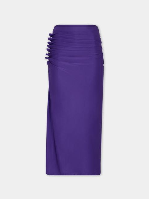 MIDI DRAPED JERSEY SKIRT