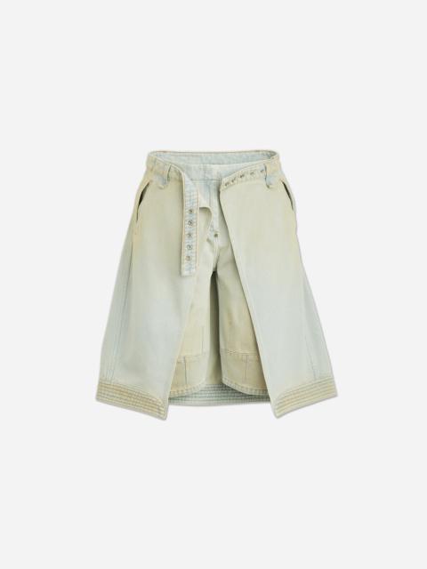 Women's Levi's Carina Apron Shorts Light Indigo Wash