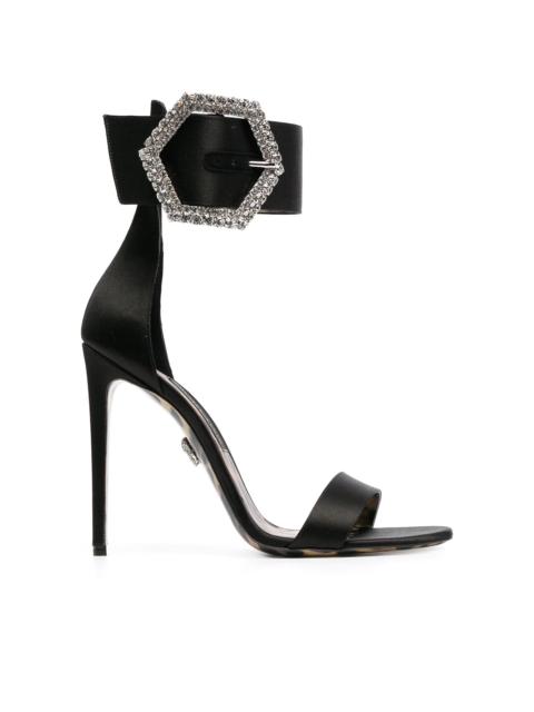 Iconic Plein rhinestone-buckle sandals